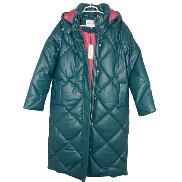 Rebecca Minkoff Full Length Faux Leather Puffer Women's Size Medium - Picture 2 of 8